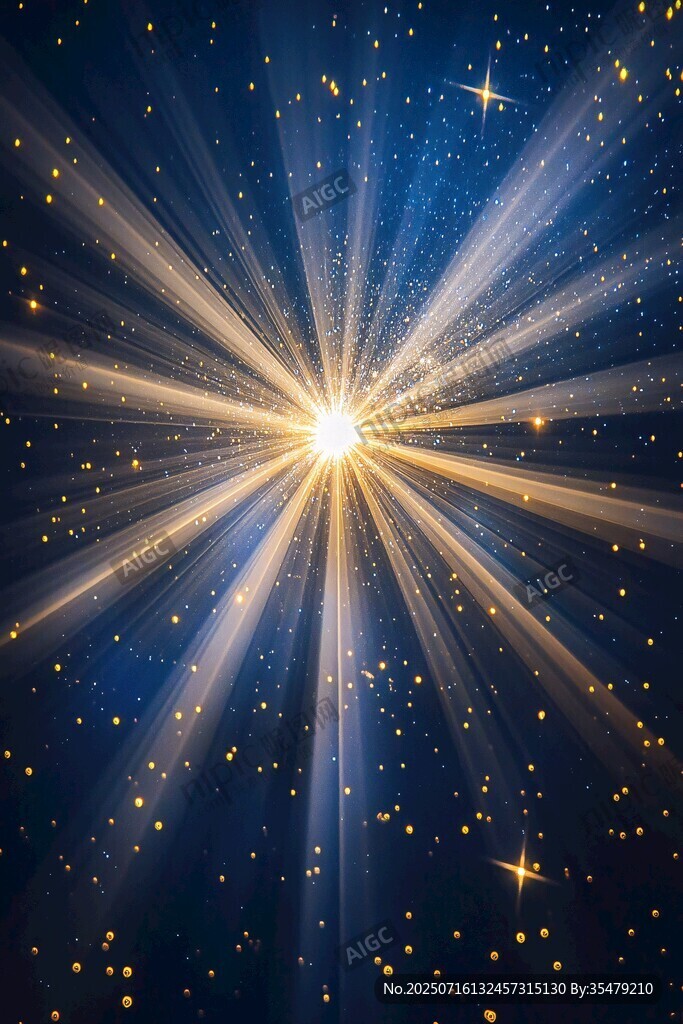 閃耀星空光芒特效背景圖