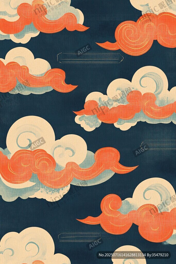 中式祥云圖案 傳統(tǒng)美學(xué)風(fēng)
