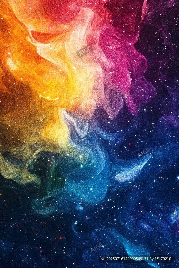 夢幻星云色彩斑斕宇宙景