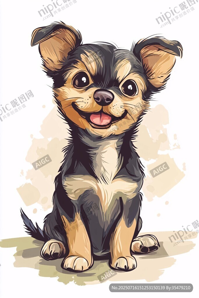 可愛吉娃娃插畫形象
