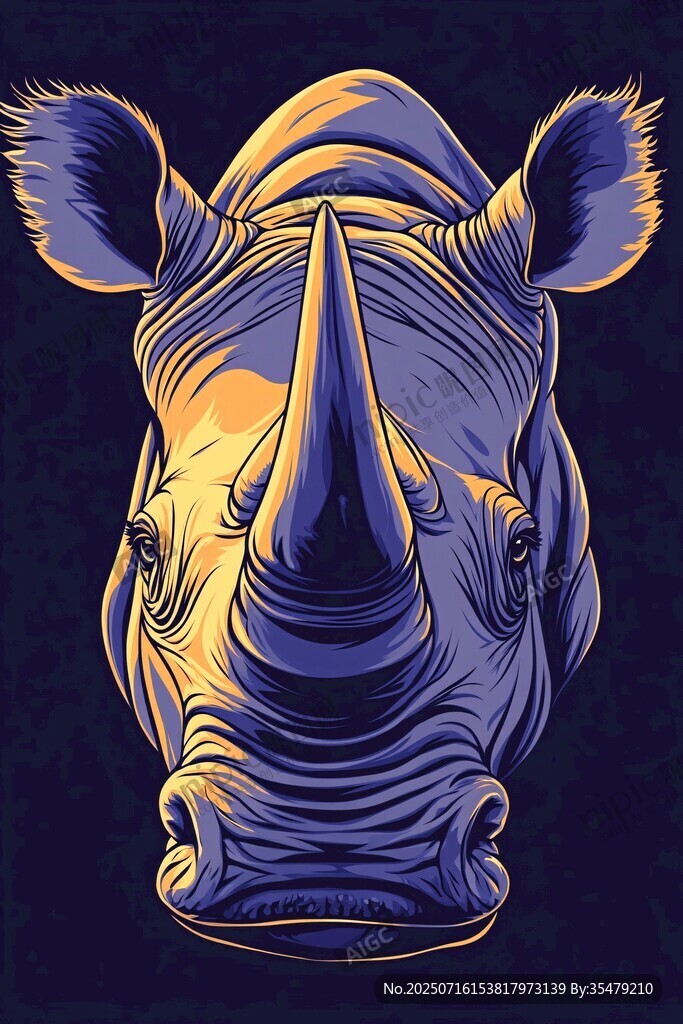 犀牛頭插畫 獨(dú)特藝術(shù)風(fēng)格