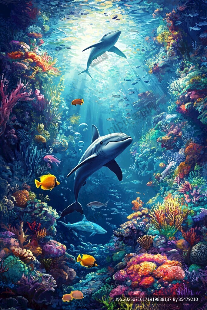 夢幻海底世界中的靈動生物