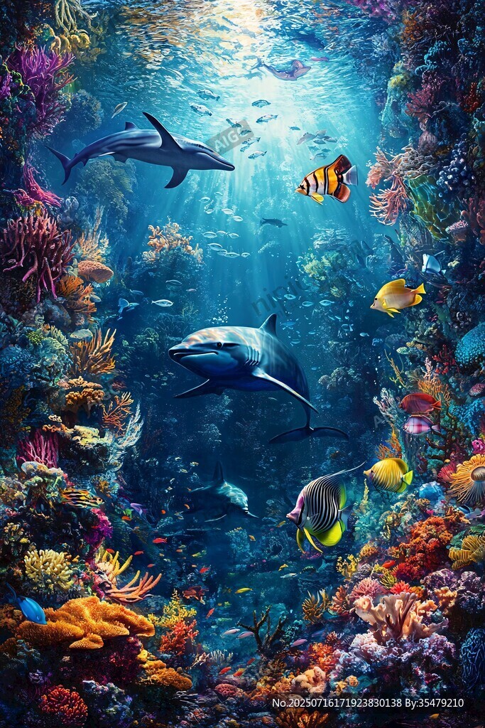 夢幻海底世界的多彩生物