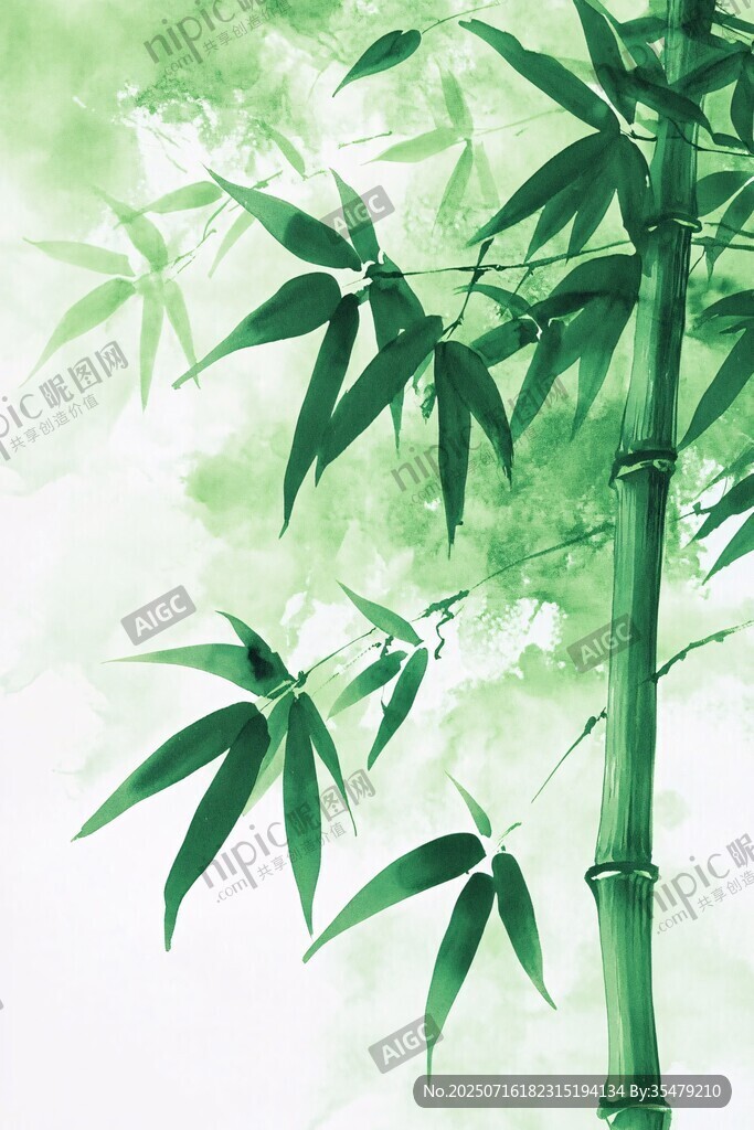 水墨風(fēng)翠竹圖