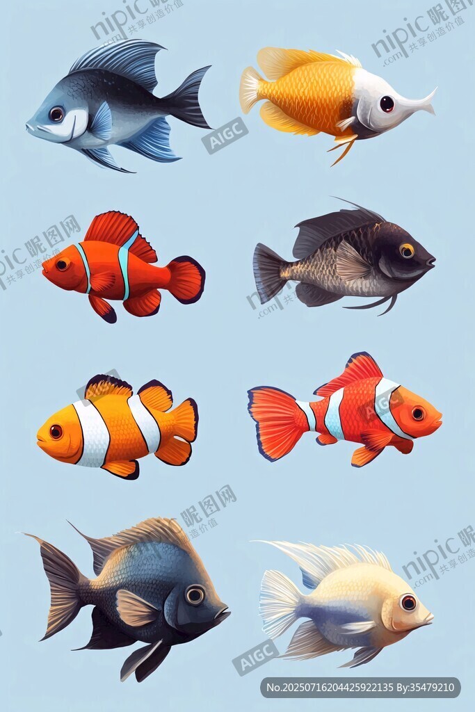 多彩觀賞魚集合