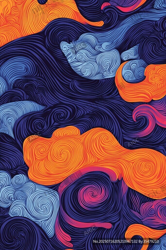 夢(mèng)幻云紋圖案