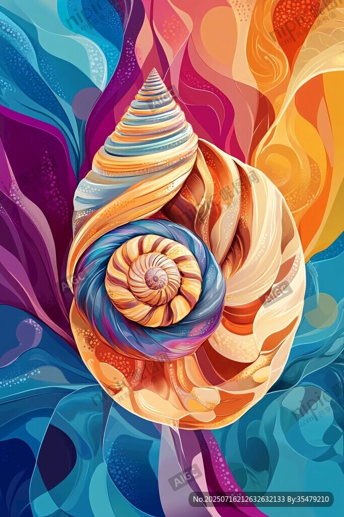絢麗海螺的奇幻藝術(shù)之美