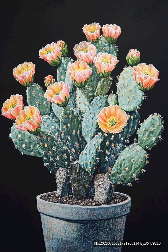 開花仙人掌盆栽