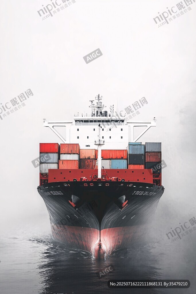 遠(yuǎn)洋貨輪破浪前行