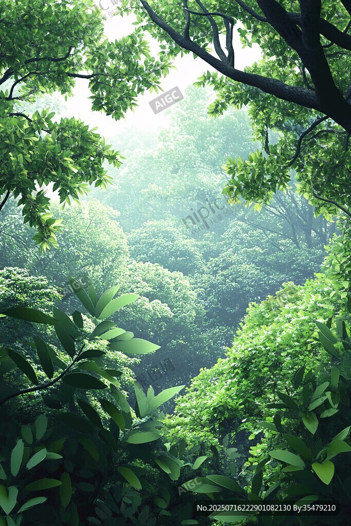 翠綠森林間的清新自然景