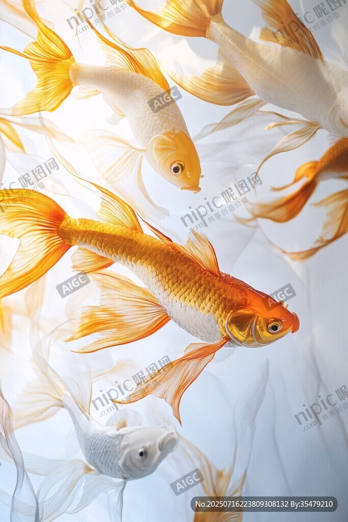 金魚靈動游弋畫面