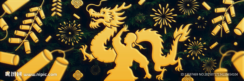 金色動(dòng)物圖案裝飾背景