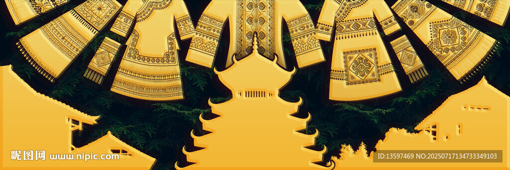 復(fù)古風(fēng)格對(duì)稱圖案設(shè)計(jì)