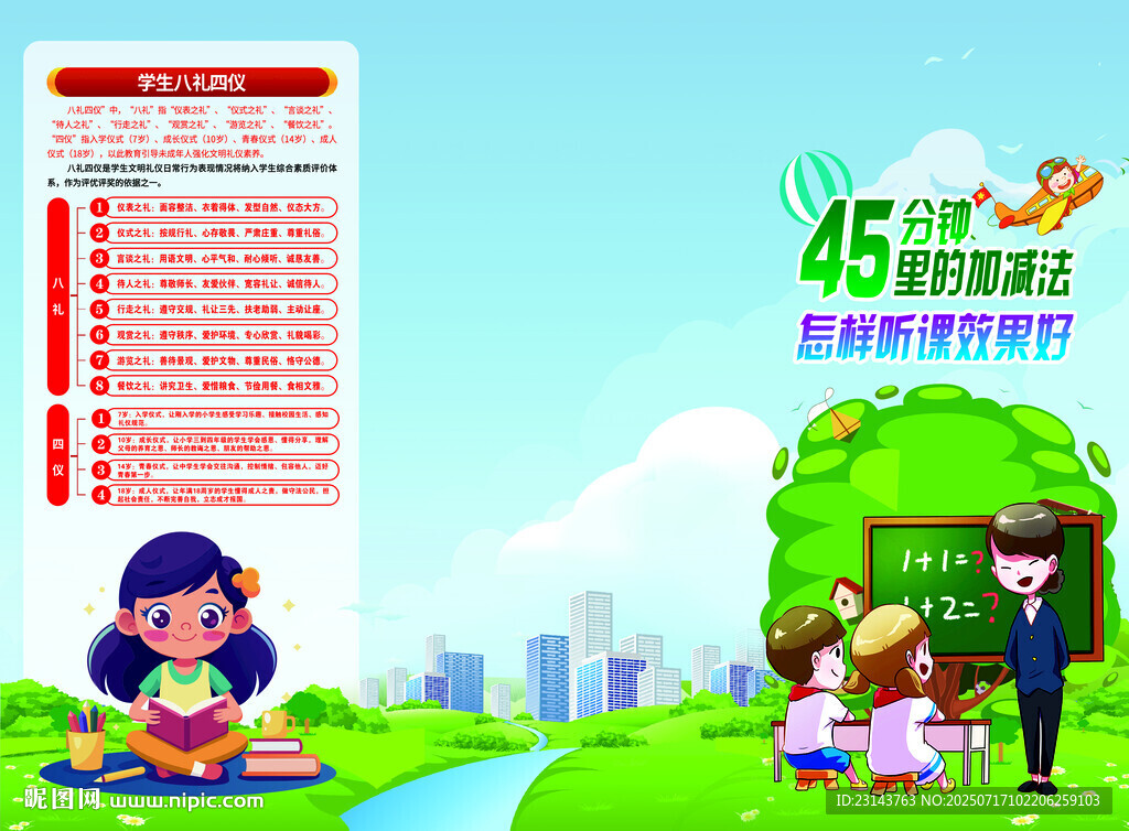 45分鐘課堂時(shí)間管理海報(bào)
