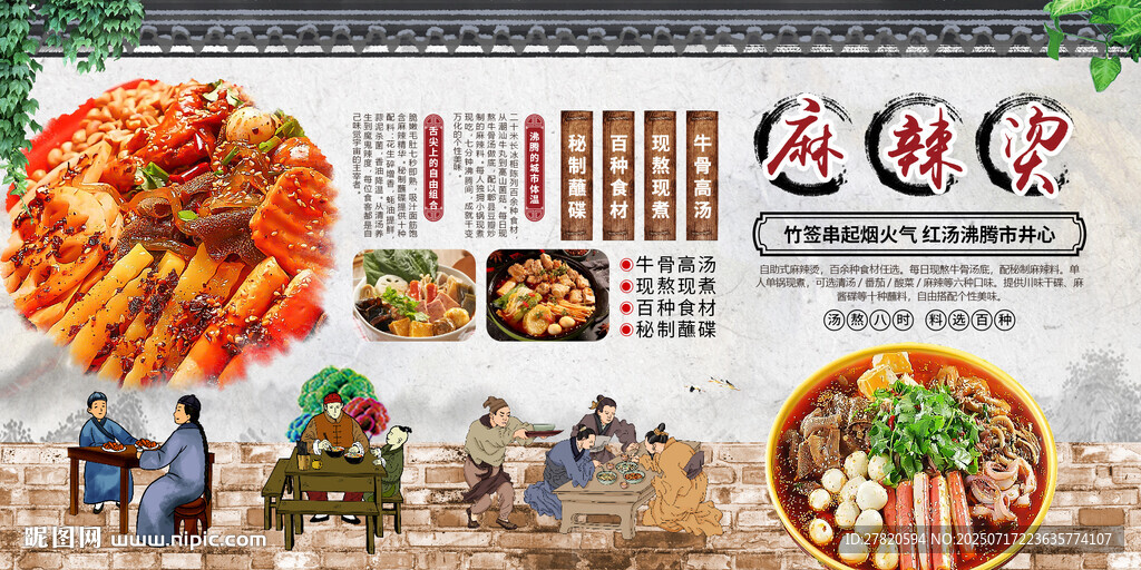 麻辣燙展板