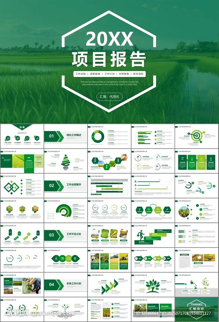 水稻農(nóng)田農(nóng)業(yè)種植大米PPT模板