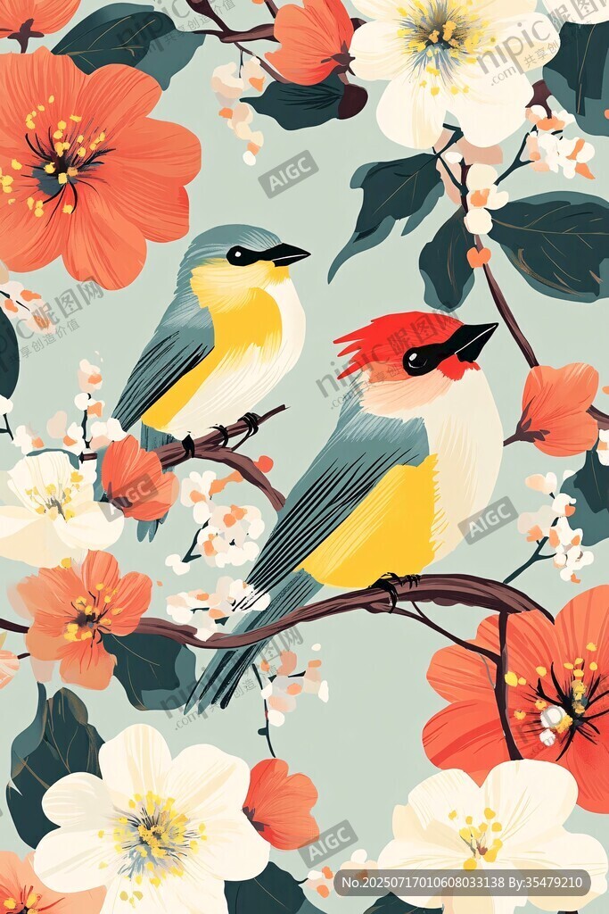 花鳥(niǎo)相依圖