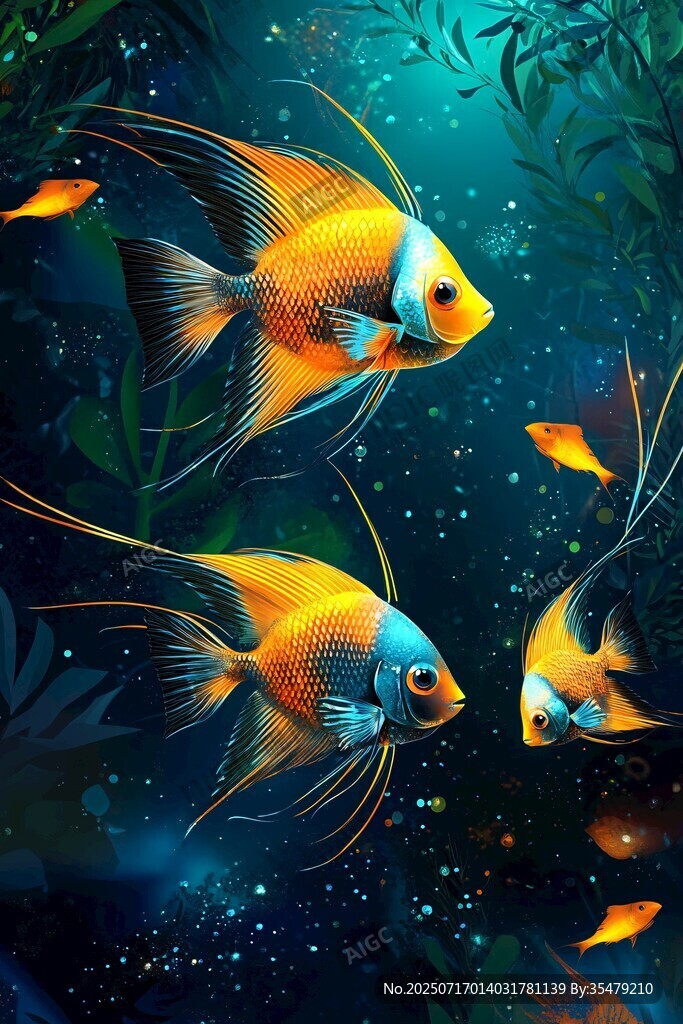 夢幻海底的美麗神仙魚