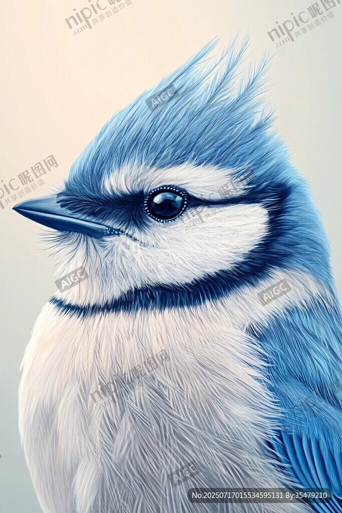 藍(lán)羽冠鳥特寫