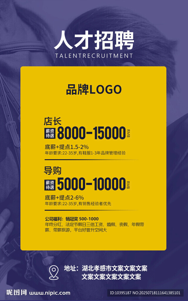 人才招聘崗位薪資展示海報