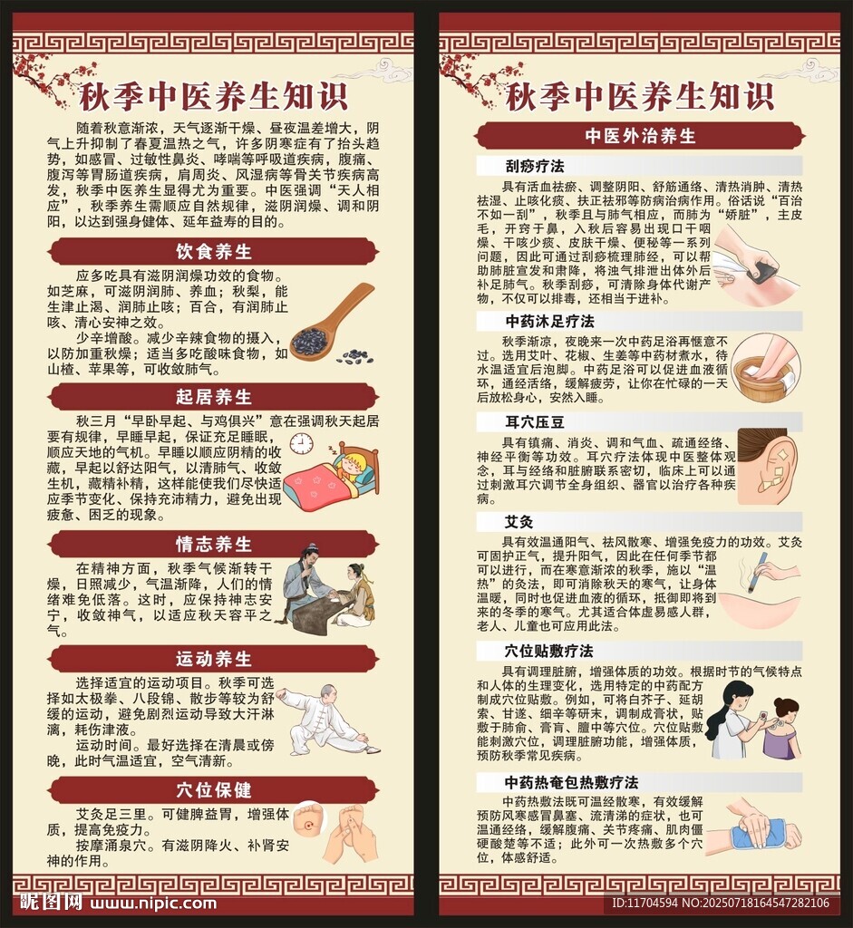 中醫(yī)秋季養(yǎng)生知識展架