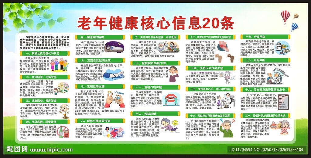 老年健康核心信息