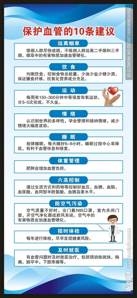 血管健康日健康教育展架