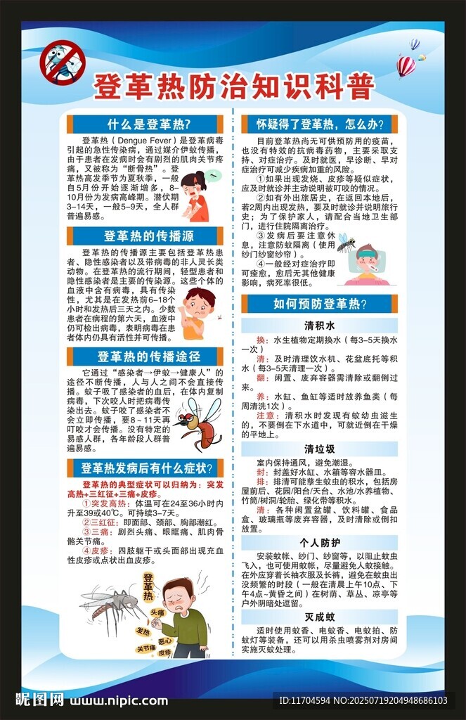 預(yù)防登革熱知識海報