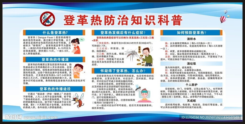 預(yù)防登革熱知識宣傳欄