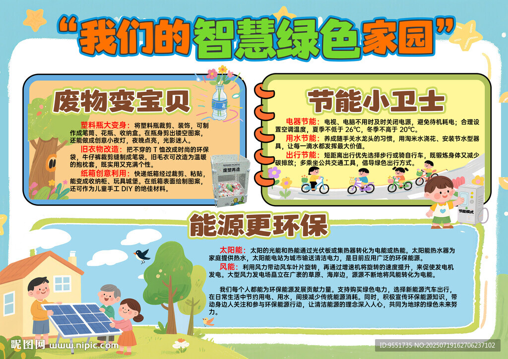 智慧綠色家園手抄報(bào)