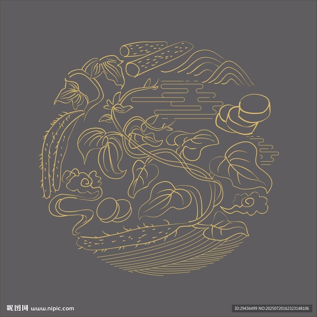 鐵棍山藥 插畫