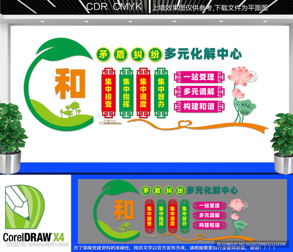 矛盾糾紛多元化解中心文化墻