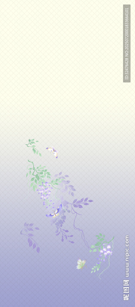 夢幻漸變色彩花卉圖案