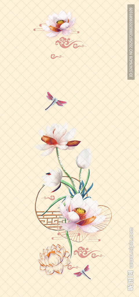 中式花鳥插畫