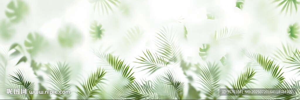 霧氣磨砂膜效果綠植貼圖