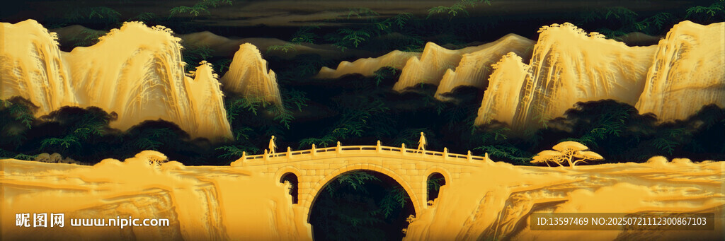 夢(mèng)幻金黃溶洞景觀