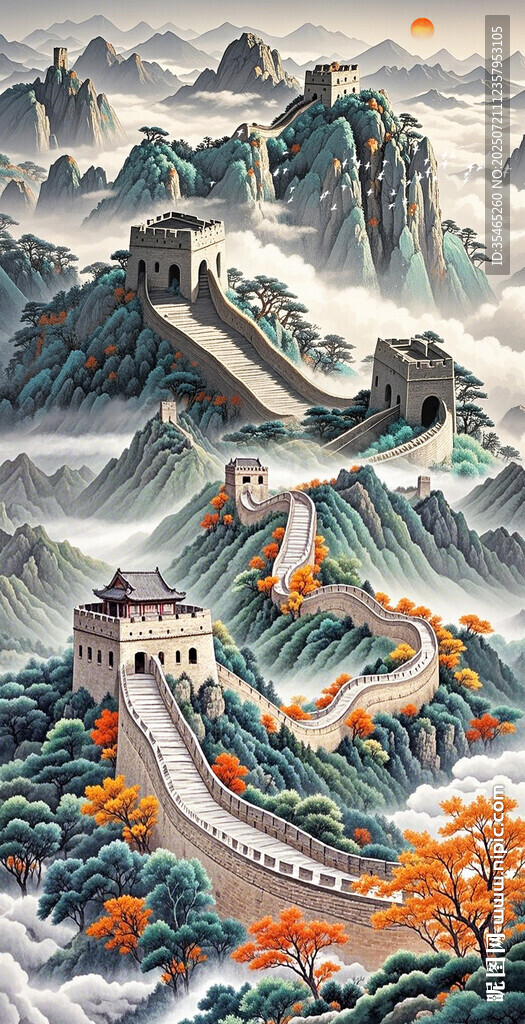 長城玄關(guān)裝飾畫