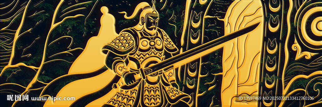 古代武士浮雕藝術(shù)形象