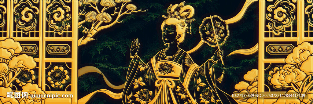 中式古典神祇壁畫藝術(shù)