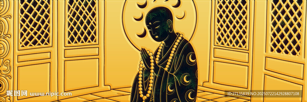 古風(fēng)人物于中式屏風(fēng)前