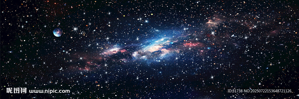 黑色宇宙星空背景墻