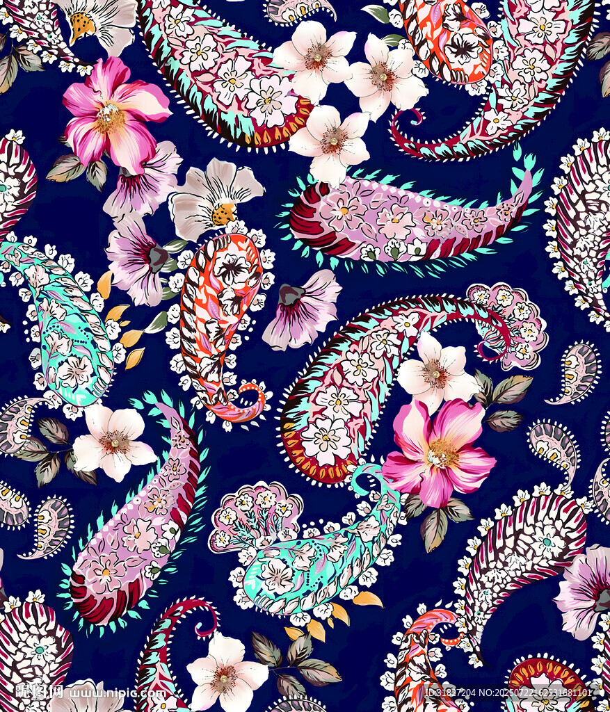 復(fù)古腰果花