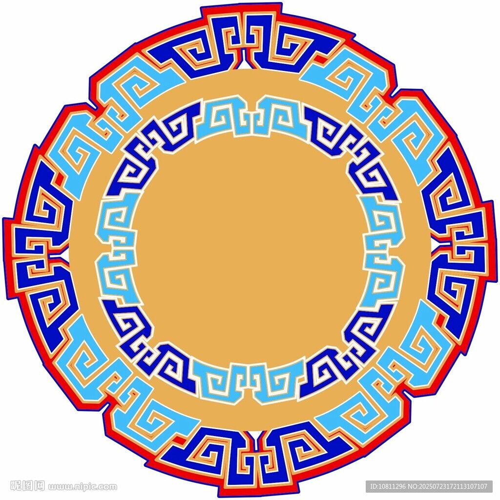 傳統(tǒng)中式圓形花紋圖案