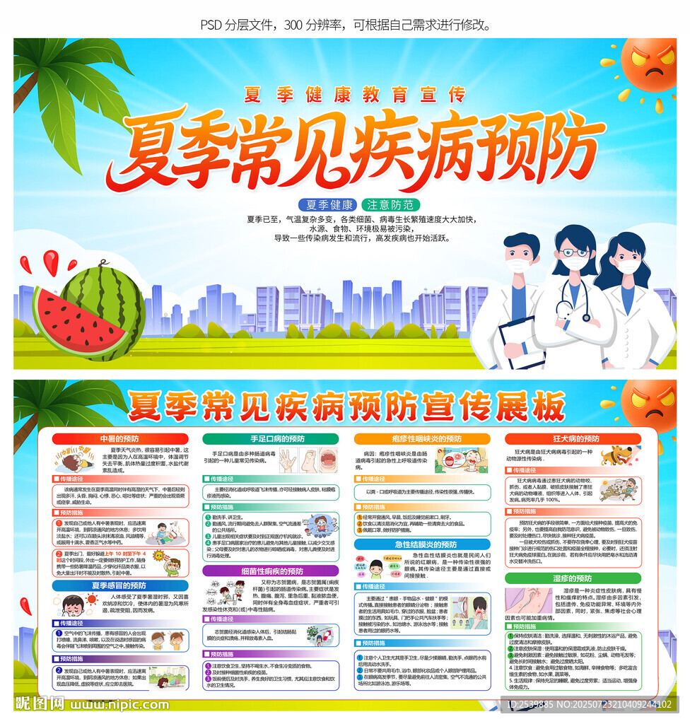 夏季健康教育宣傳欄