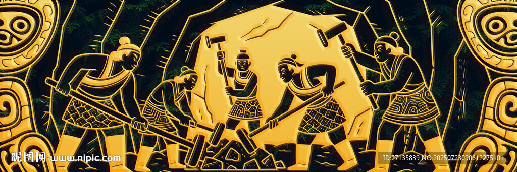 神秘古代圖騰藝術(shù)圖案