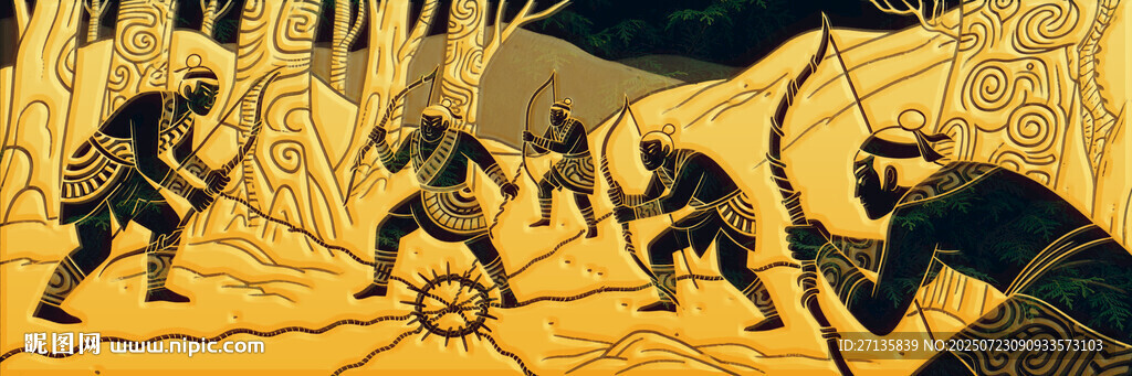 古代蹴鞠場景圖