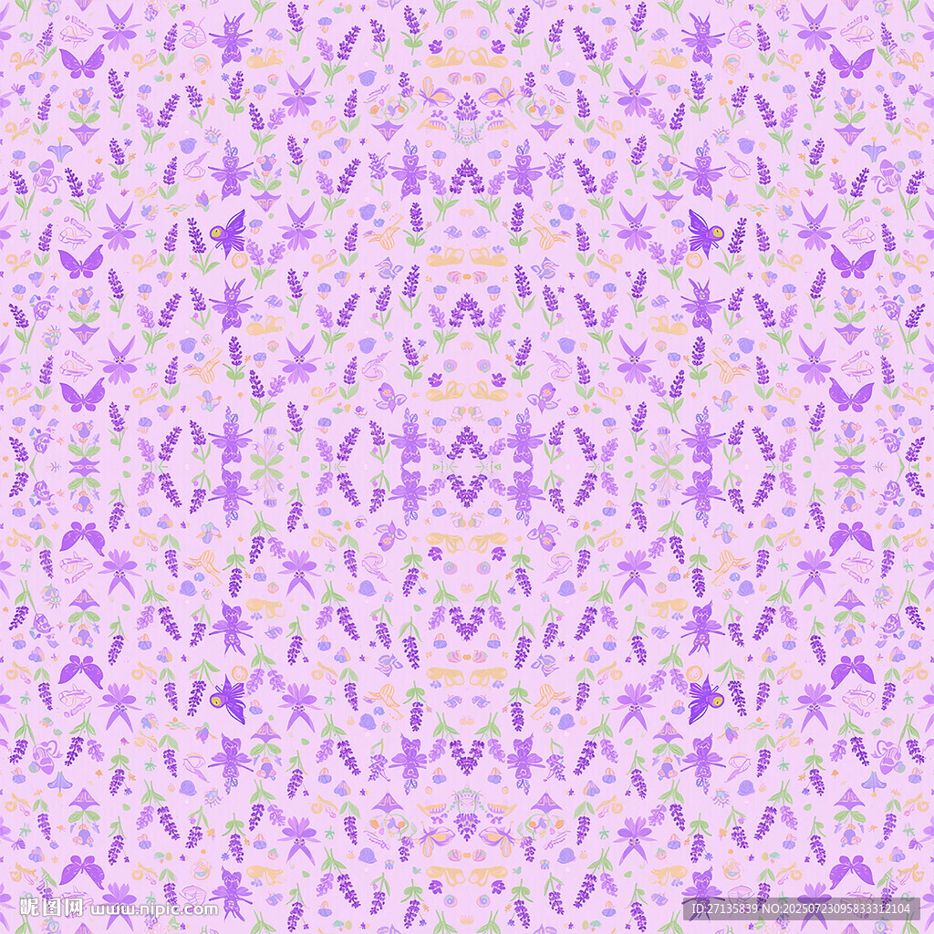 紫色碎花圖案背景紋理