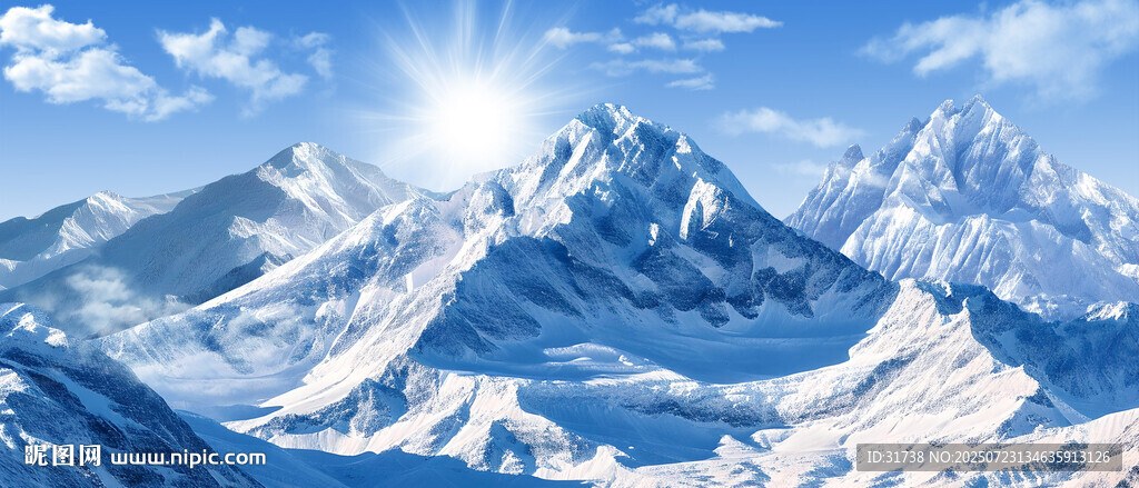 雪山風(fēng)景背景墻畫壁紙