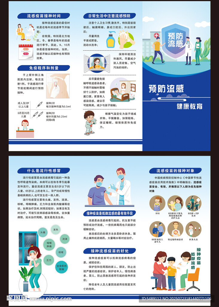 預防流感三折頁