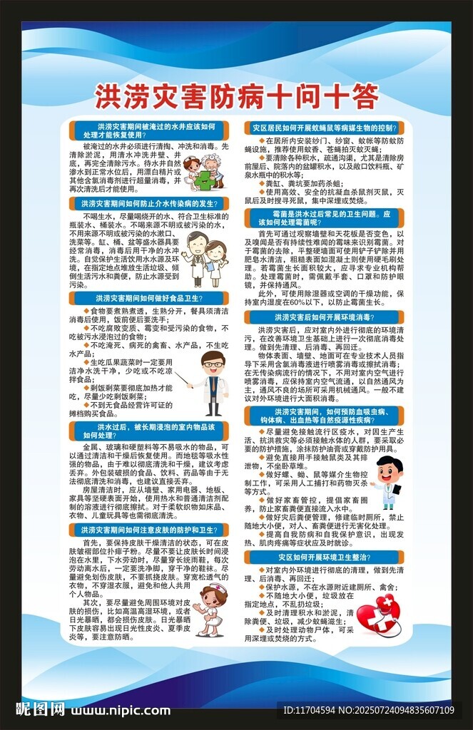 洪澇災(zāi)害防病知識(shí)海報(bào)